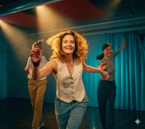 photo of solo jazz dancer Lobke